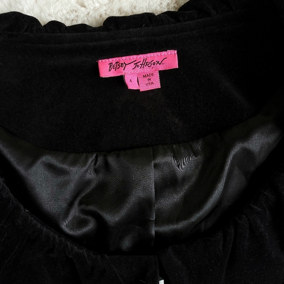 Vintage Betsey Johnson Velvet Puff Sleeve Blazer Jacket - Picture 2 of 6